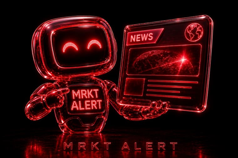 Market alert news graphic